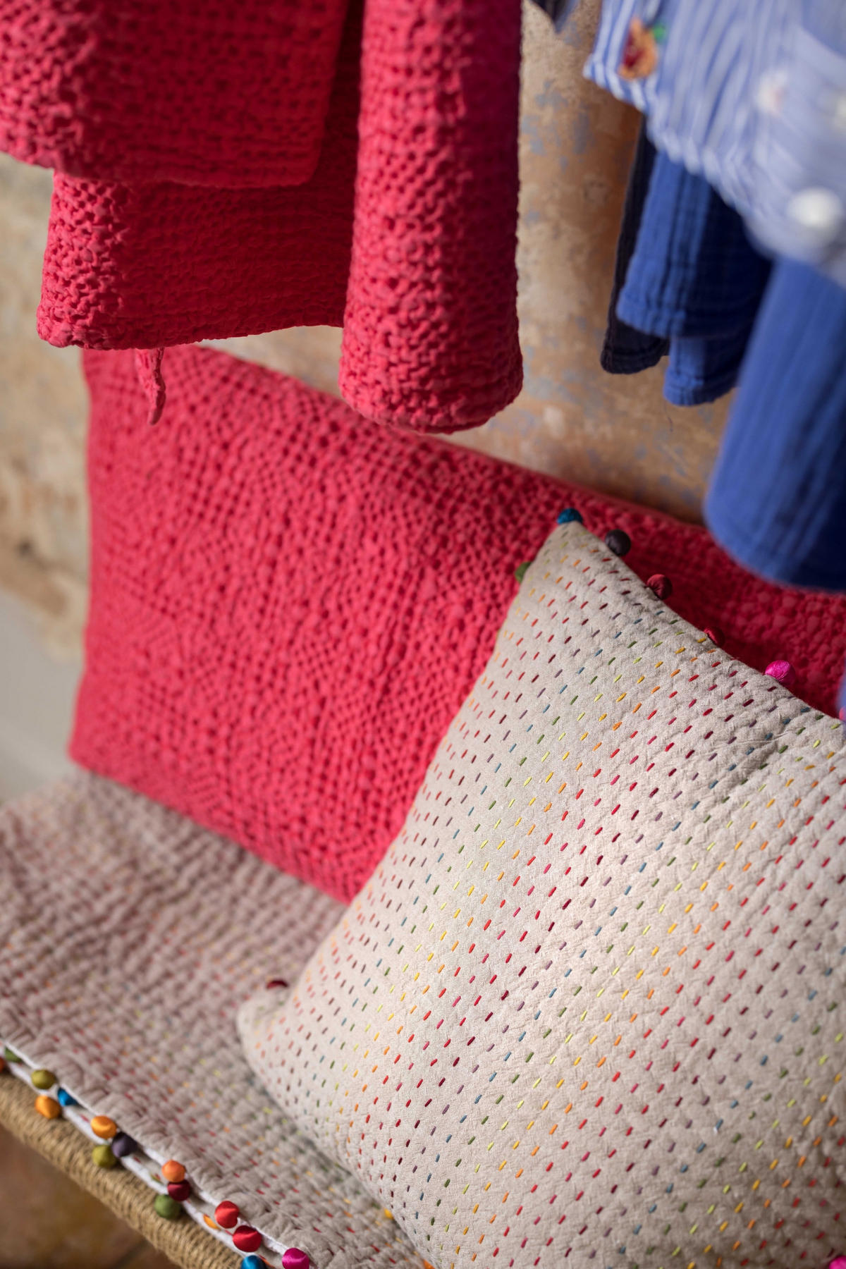 KISSEN Gastounet multico 45 x 45 cm - Multicolor, Textil (45/45cm) - Vivaraise