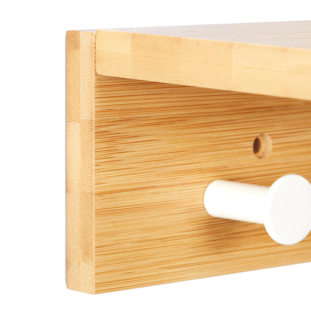 WANDREGAL - Hellbraun, Holz/Metall (36/10/12cm) - Relaxdays