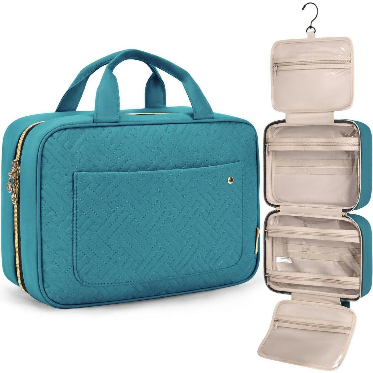 KULTURTASCHE zum Aufhängen mit Haken seeblau - Türkis, Textil (27.9/7.6/76.2cm)