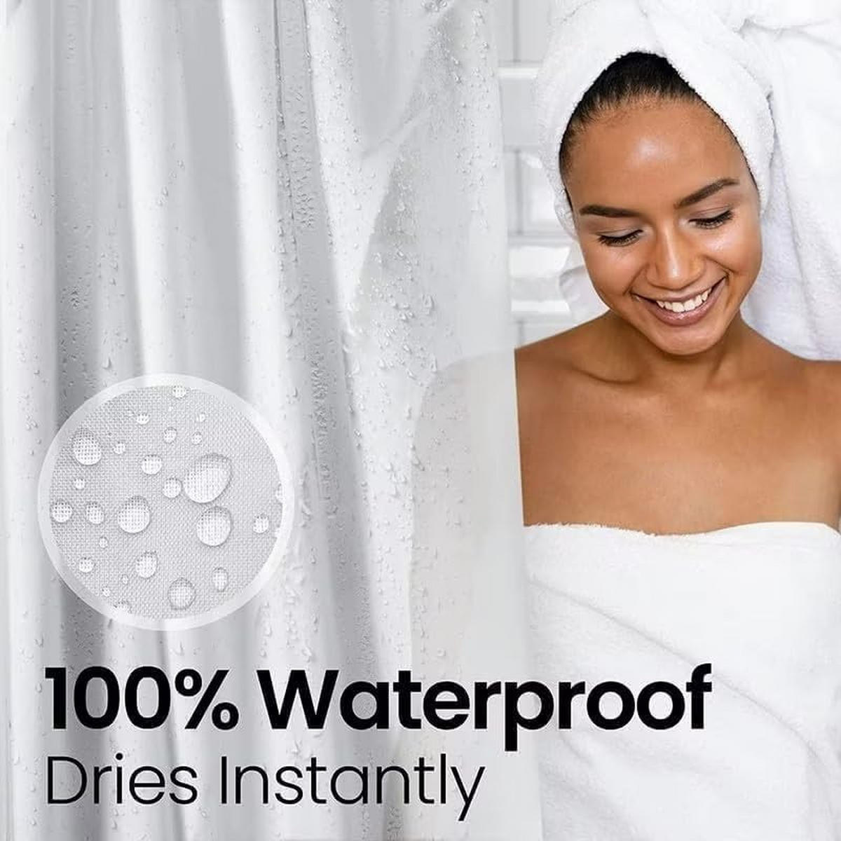 DUSCHVORHANG PEVA matte 183 cm wasserdicht schimmelresistent für Badewanne Badezimmer - Transparent, Textil (183/183cm) - MCBOSON