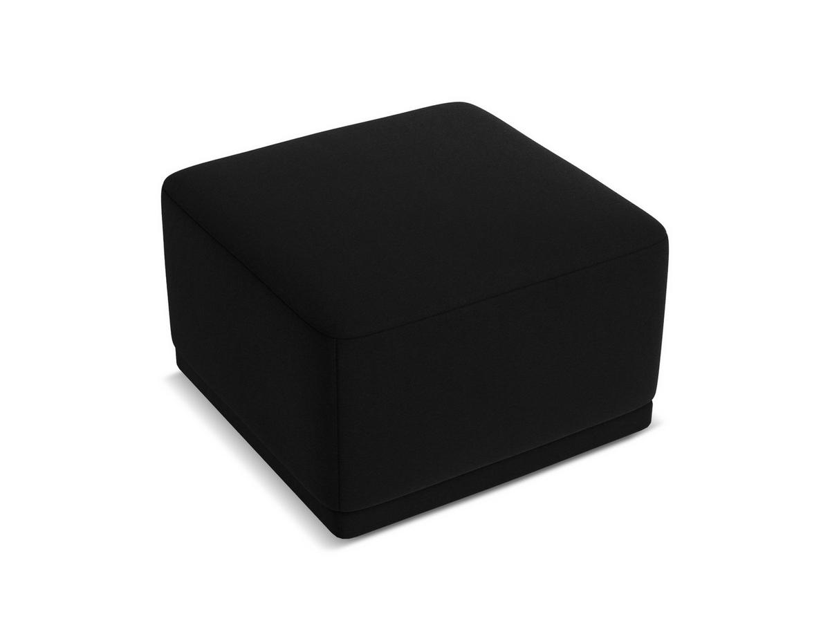 POUF Samt Stoff Schwarz - Schwarz, Kunststoff/Textil (65/40/65cm) - Makamii