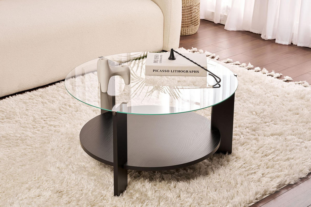COUCHTISCH clara Schwarz - Schwarz, Holz (75/75/40cm) - Habitat Garten