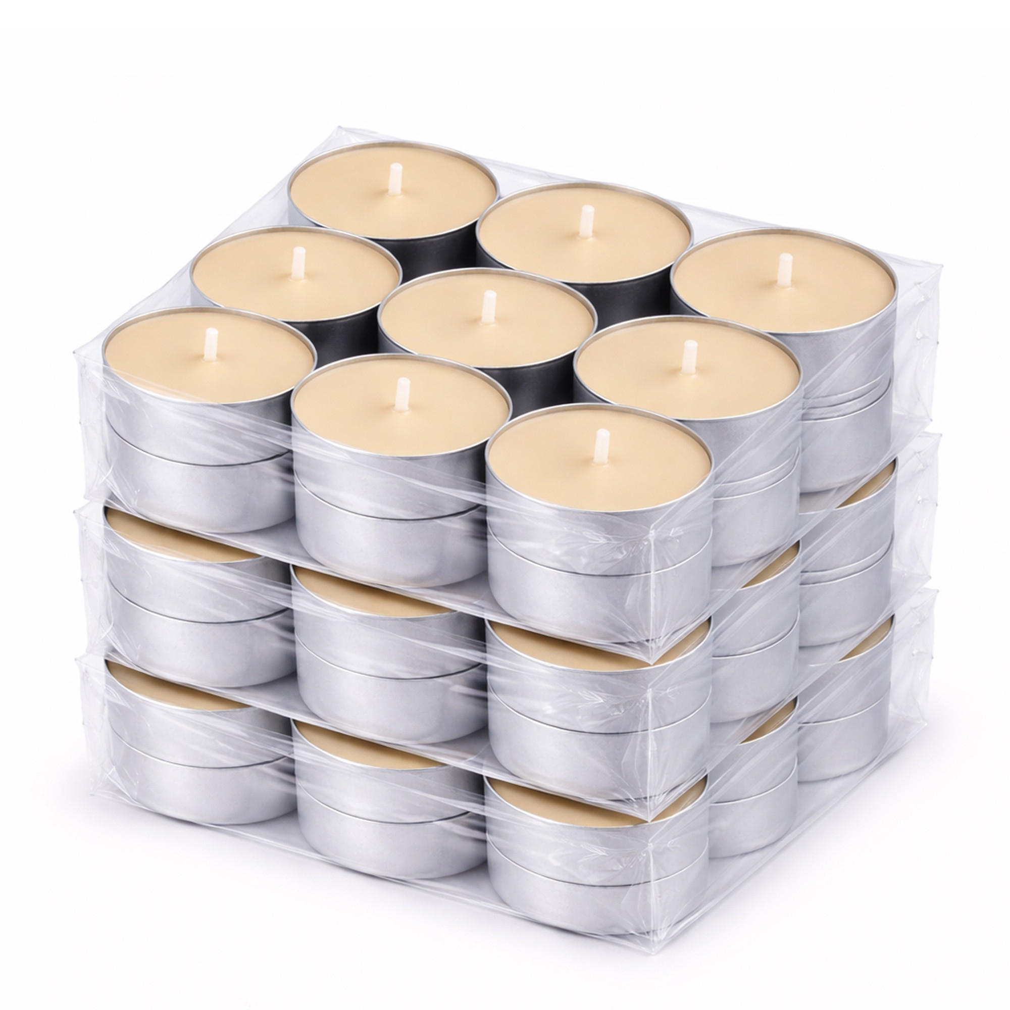 TEELICHT mit Duft - Vanille - 54er Pack - Creme, Naturmaterialien (4/1.5/4cm) - HS Candle