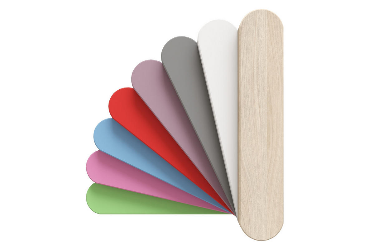 REGAL MIKI 05 Korpus Weiß | Griffe Grün - Weiß/Grün, Holz/Holzwerkstoff (80/187/33cm) - Deine Möbel 24