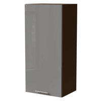 KÜCHENHÄNGESCHRANK Essen W4/45 Grau Hochglanz / Lava Matt 45 / 32,5 / 96cm - Dunkelgrau/Grau, Holz/Holzwerkstoff (45/96/32.5cm) - Feldmann-Wohnen