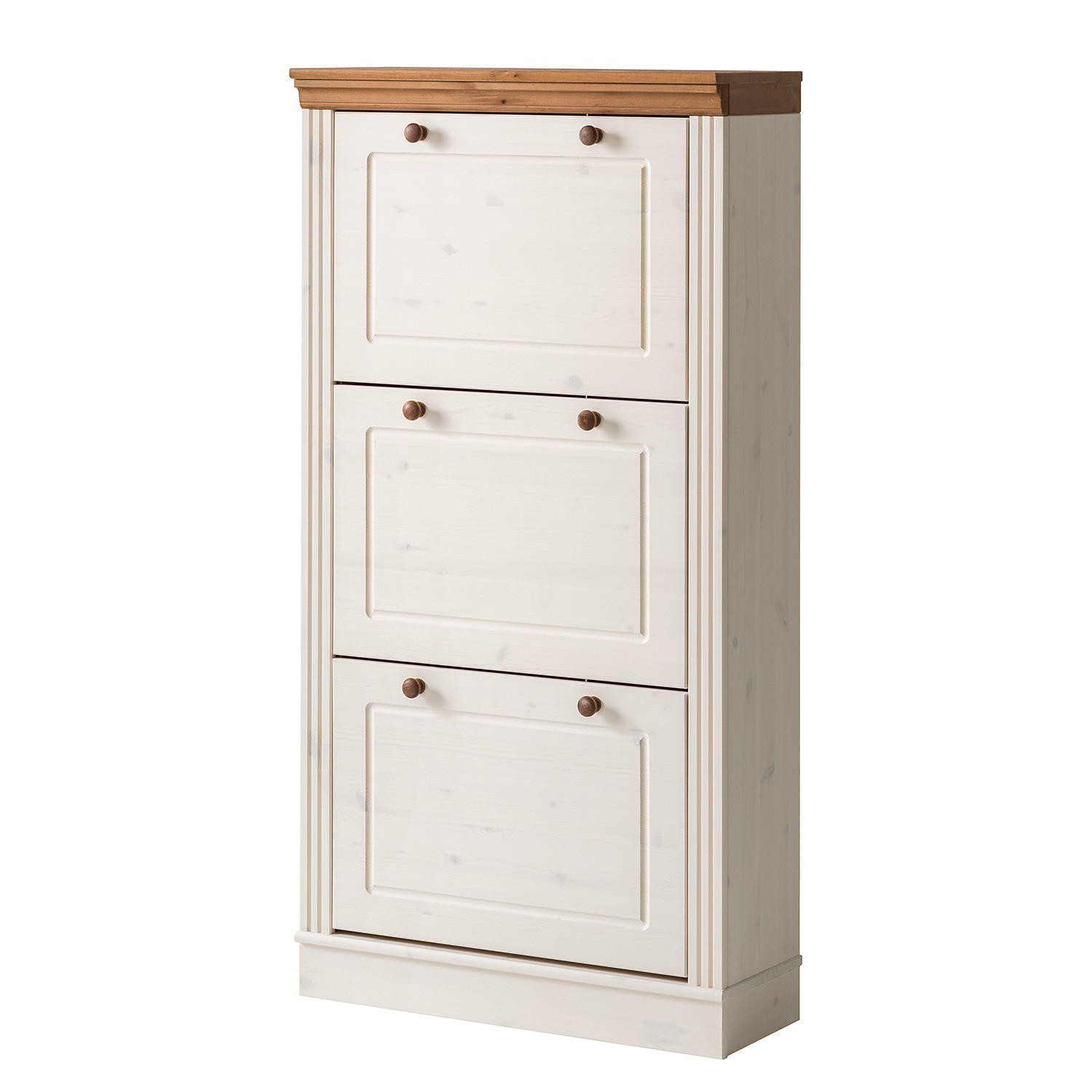 SCHUHKIPPER mit 3 Klappen - Kieferfarben, Holz (70/135/25cm) - home24