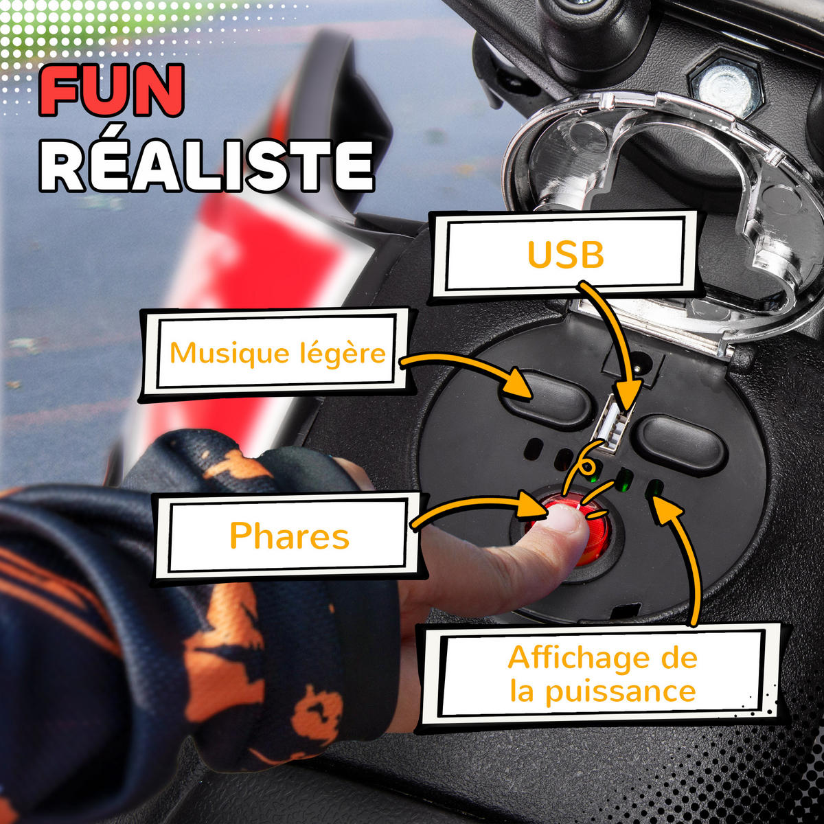ELEKTRO-MOTORRAD DE-13144 Stützräder Weiß - Weiß, Kunststoff (106.5/56/80cm) - ComfortXL