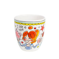 MINI-BECHER Mint Rand in Bunt - 200 ml - Multicolor, Keramik (0.2L) - Blond Amsterdam