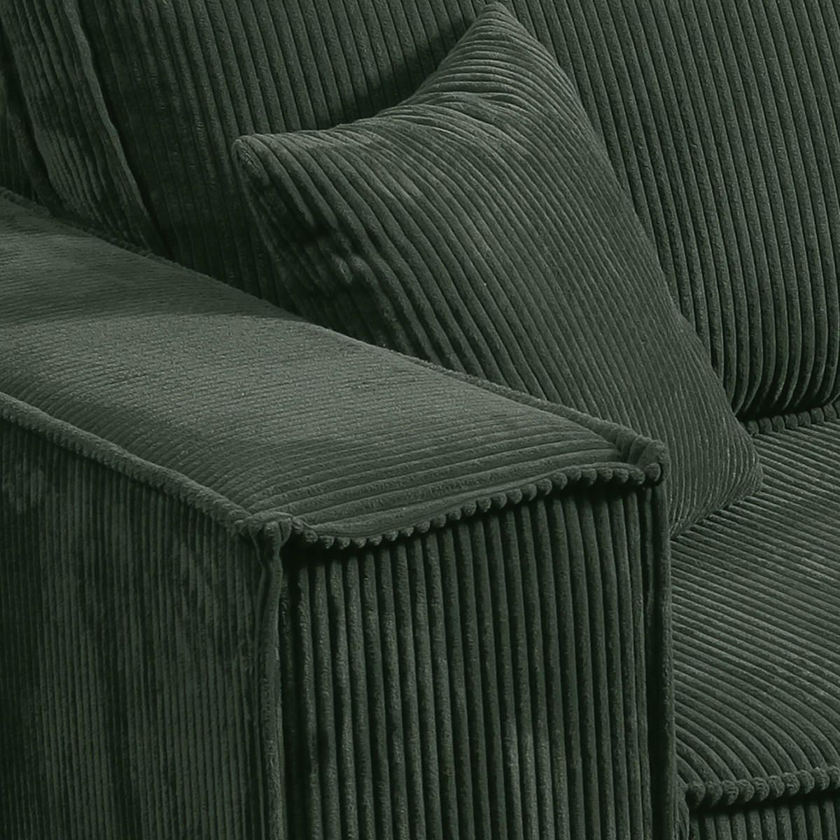 SOFA Isaac 4 Sitzplätze Tannengrün - Grün, Holzwerkstoff (255/85/105cm) - Petits-meubles