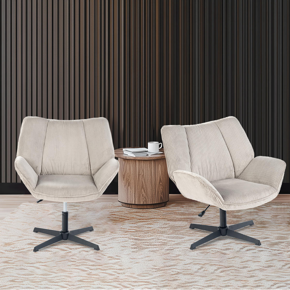 DREHESSEL 4er Set in Taupe - Taupe, Textil (72/90.5/66.5cm) - Meubles Cosy