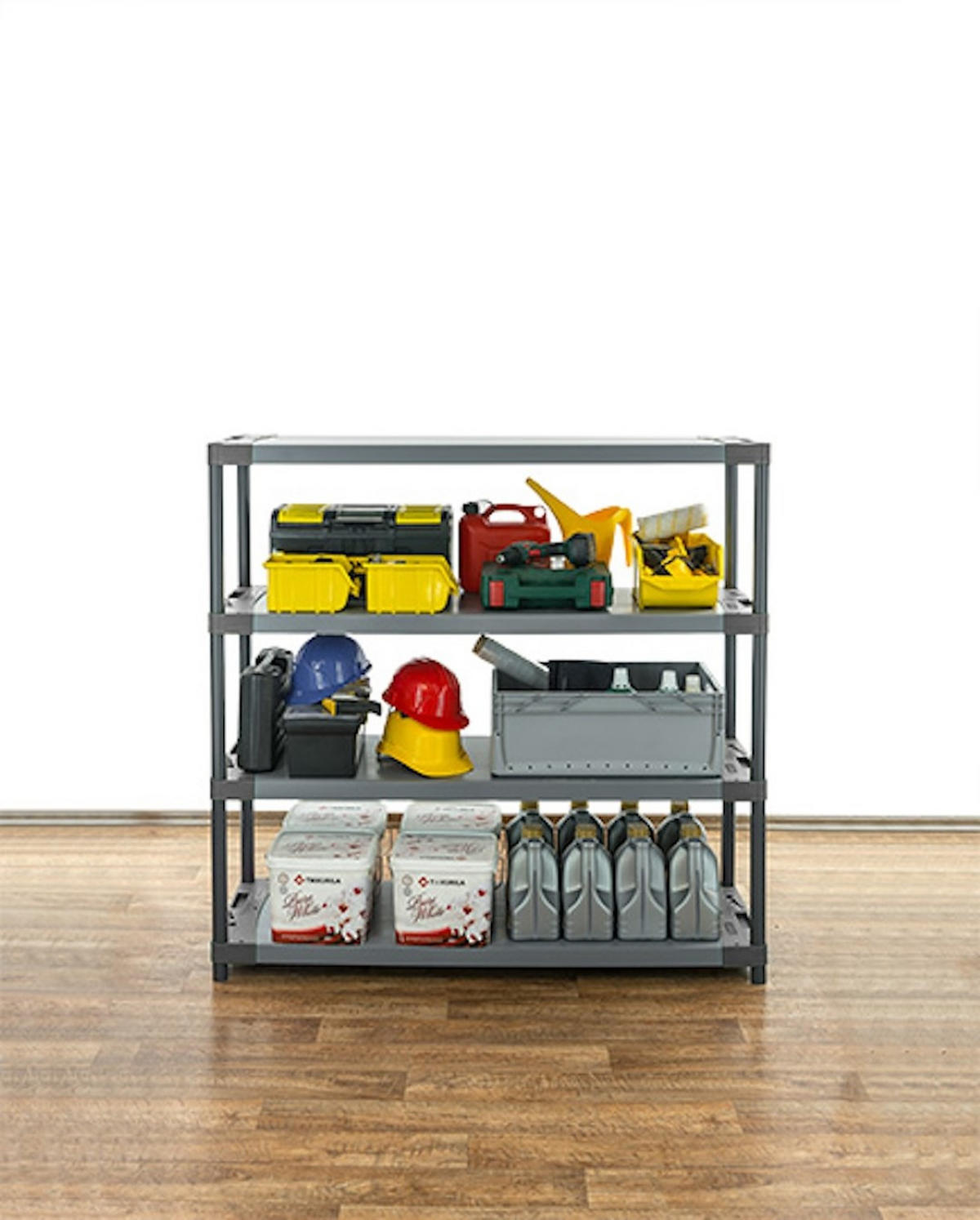 KUNSTSTOFFREGAL BIG GREY BEAR Low 138x140x46cm Fachlast 120kg Grau - Grau, Kunststoff (140/138/46cm) - PROREGAL