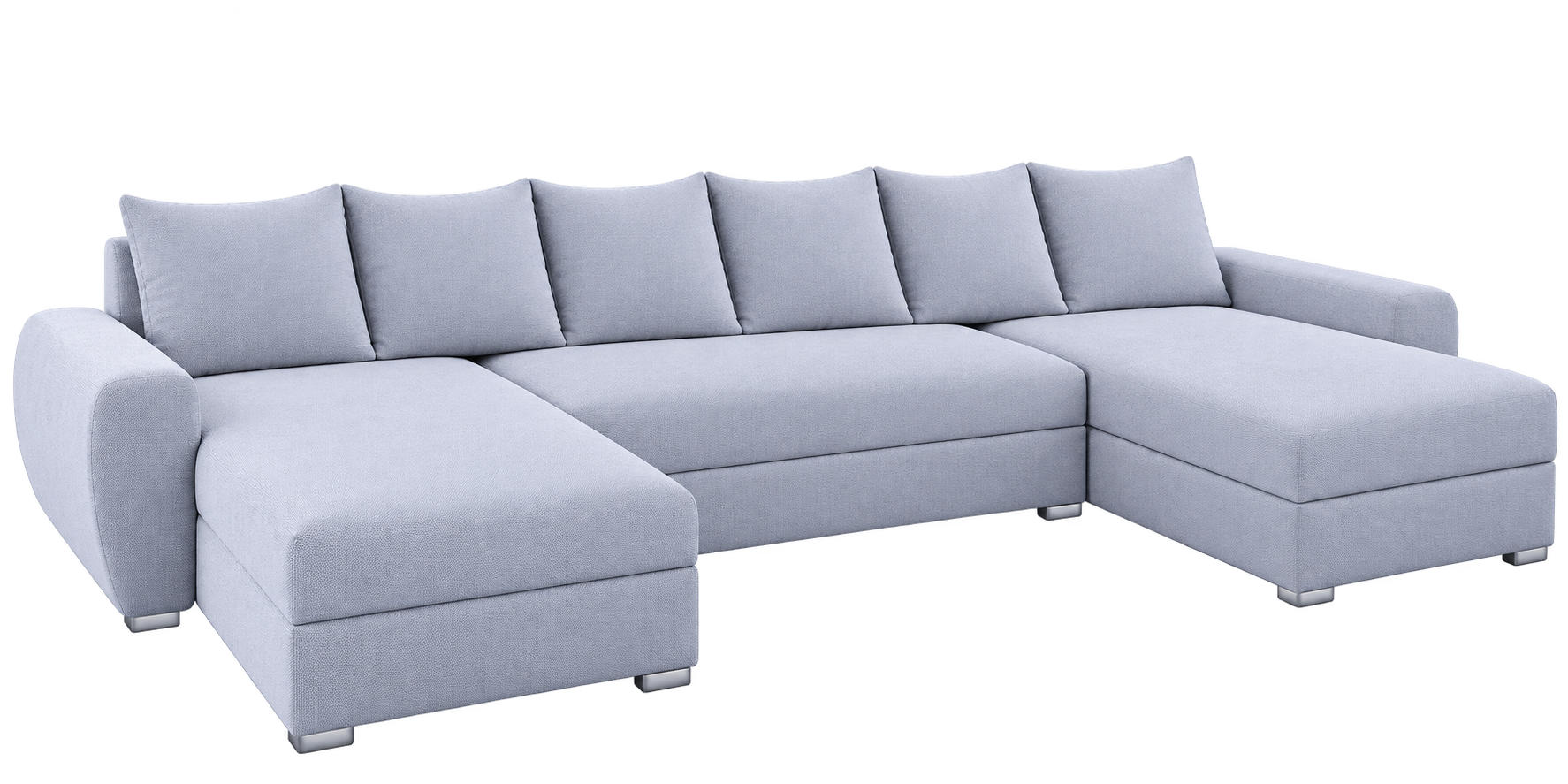 WOHNLANDSCHAFT PUMA U-Form 308 cm mit Schlaffunktion, Bettkasten, Kunstleder-Stoff oder Samt, verschiedene Farben - Schwarz/Grau, Kunststoff (308/85/140cm) - Wohnideebilder