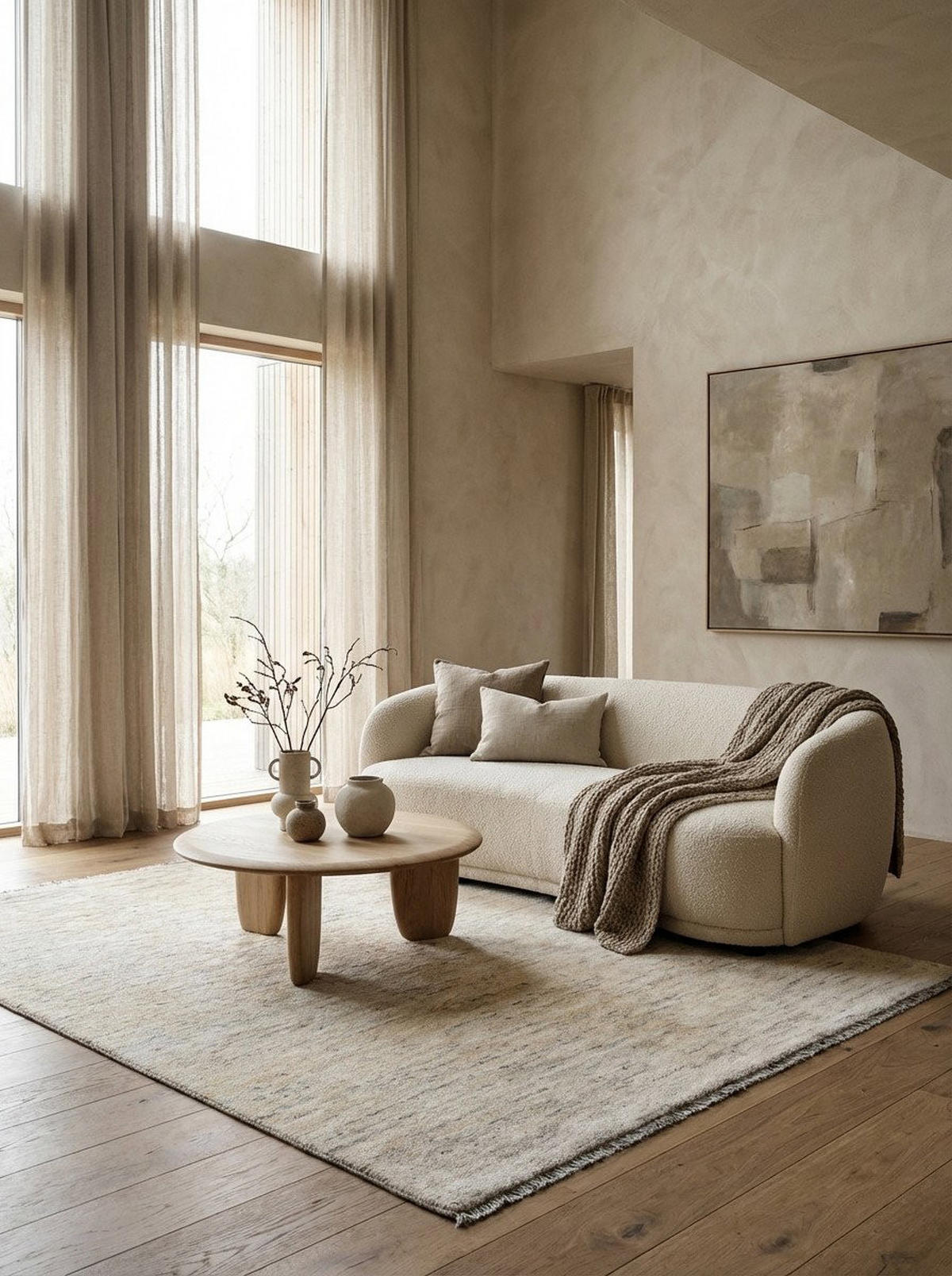 TEPPICH Gabbeh Beige 195/154 cm Schurwolle - Beige, Textil (154/195cm) - Looma