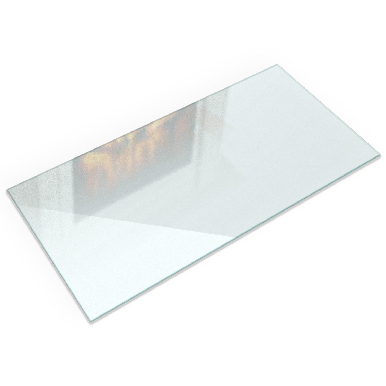 GLASPLATTE für Kaminofen 100x50 cm – Milchglas Optik - Transparent, Glas (100/60/0.4cm) - ArtPrintCave