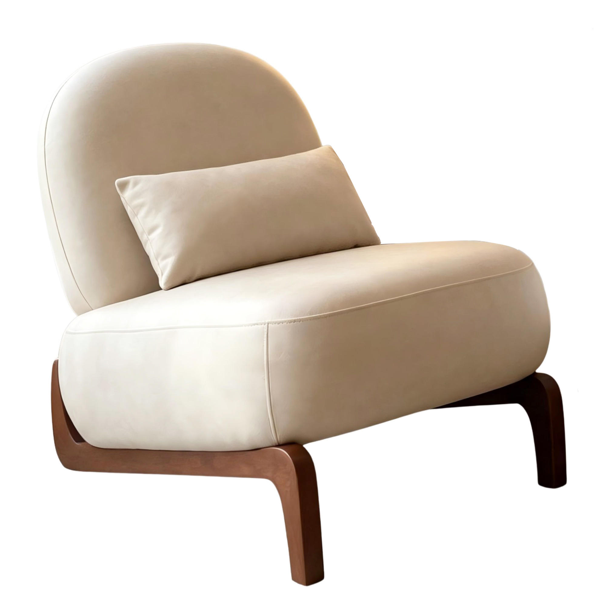 KŘESLO DO OBÝVÁKU Camel s čalouněným sedákem a dřevěnými nohami - světle hnědá, textil (86.9/69.9/72.1cm) - Urban Meuble