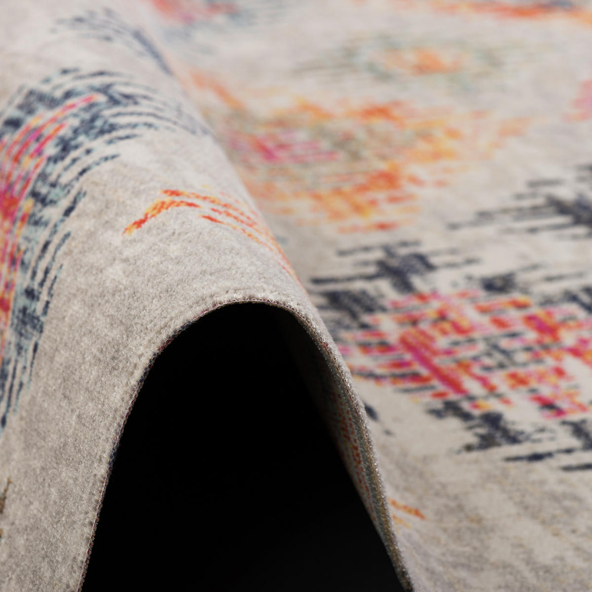 KURZFLOR DESIGNER TEPPICH MODERN VINTAGE ORIENT MUSTER - Nickelfarben, Textil (140/200cm) - Pergamon