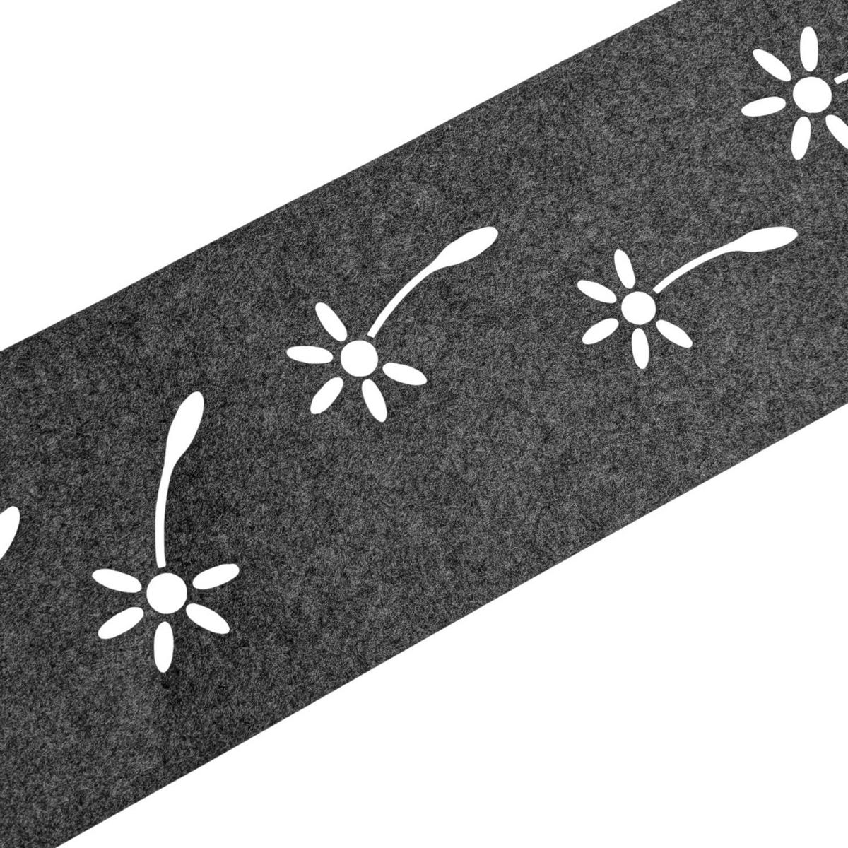 SICHTSCHUTZSTREIFEN Design Vlies Dekor Pusteblume Einzelstreifen Anthrazitgrau 2,55m - Anthrazit, Kunststoff (260/19cm) - ZAUN|ZU