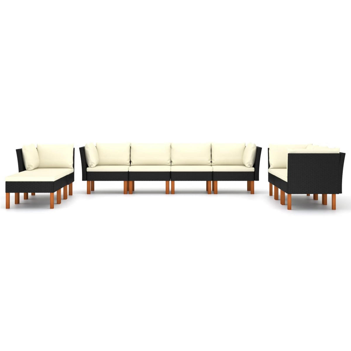GARTENSET Regan 10-teilig - Schwarz, Metall - Nettlife