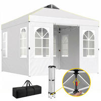PAVILLON, Pop-up-Faltzelt mit UPF 50+, 4 abnehmbaren Seitenwänden, 3x3 m,Weiß - Weiß, Metall (293/272/293cm) - Vallsero