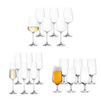 WEIN BIER SEKT GLÄSERSET Puccini transparent 18er Set - Transparent, Glas - Leonardo Living