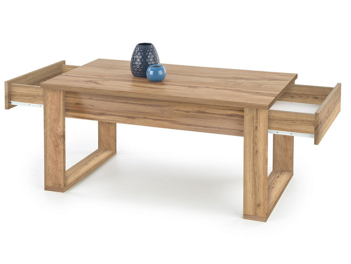 COUCHTISCH Nea Eiche Wotan 110 / 60 / 52cm - Eichefarben, Holz/Holzwerkstoff (60/110/52cm) - Feldmann-Wohnen