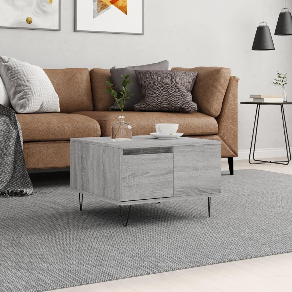 COUCHTISCH Grau Sonoma 55x55x36,5 cm Holzwerkstoff - Grau, Holzwerkstoff (55/55/36.5cm) - furnicato