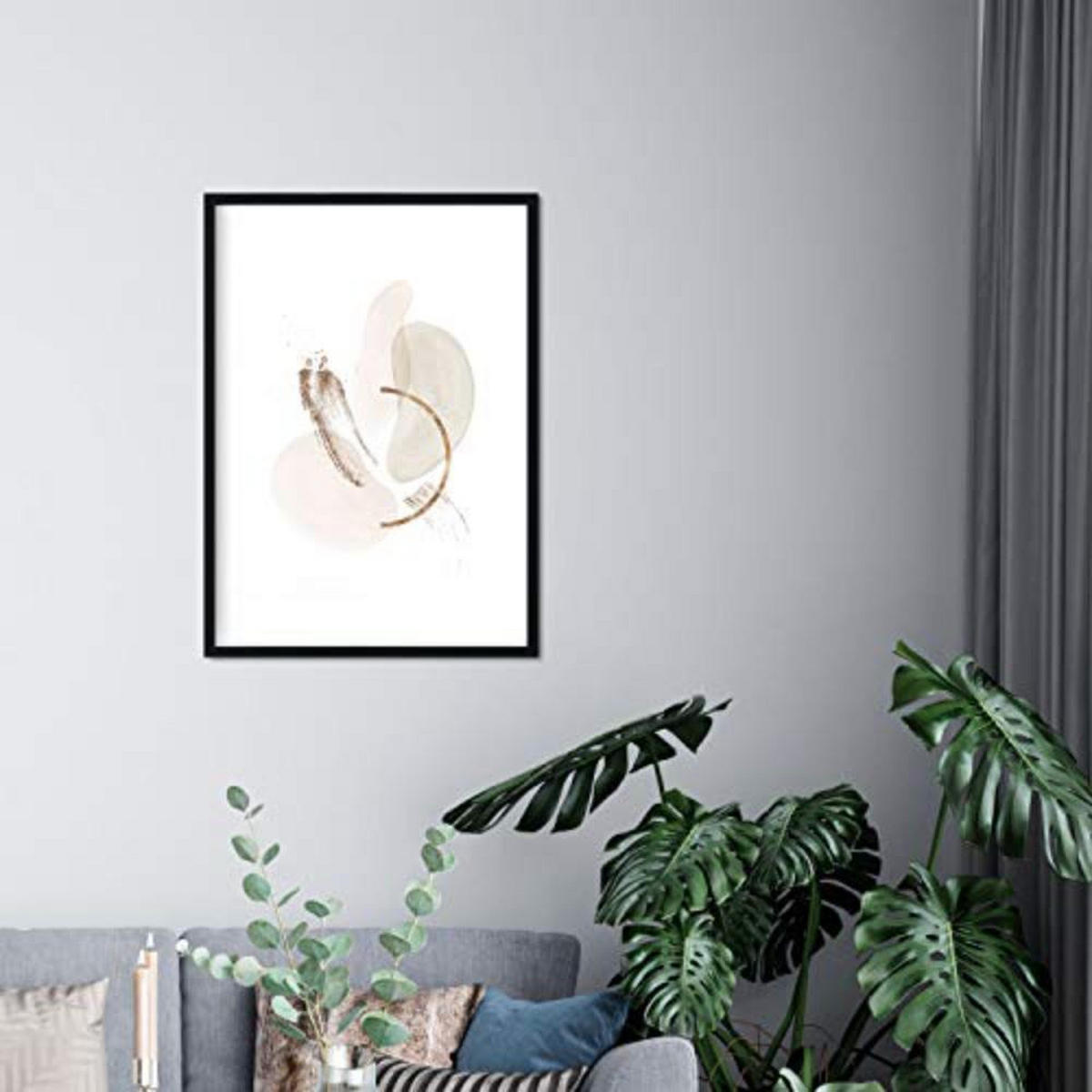 POSTER Set mit 4 Kunst Folien mit abstrakten Formen und Figuren A3 Rahmenlos - Klar, Papier (29.7/3cm) - Nacnic