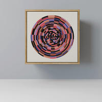 SIDEBOARD BROWN CIRCLES, Eichefarben, 57,5x42x57,5 cm, Ohne Füße - Eichefarben/Multicolor, Holzwerkstoff (57.5/57.5/42cm) - SpaceRebels