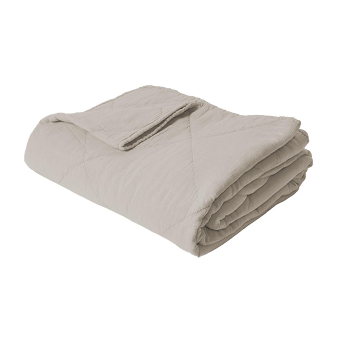 DECKE 140 x 200 cm, 100% Baumwolle, Kit - Hellgrau, Textil (140/200cm) - Au Maison