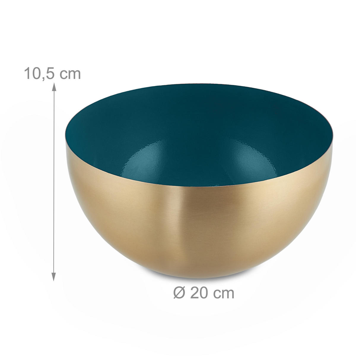 SALATSCHÜSSEL - Multicolor, Metall (20/20/10.5cm) - Relaxdays