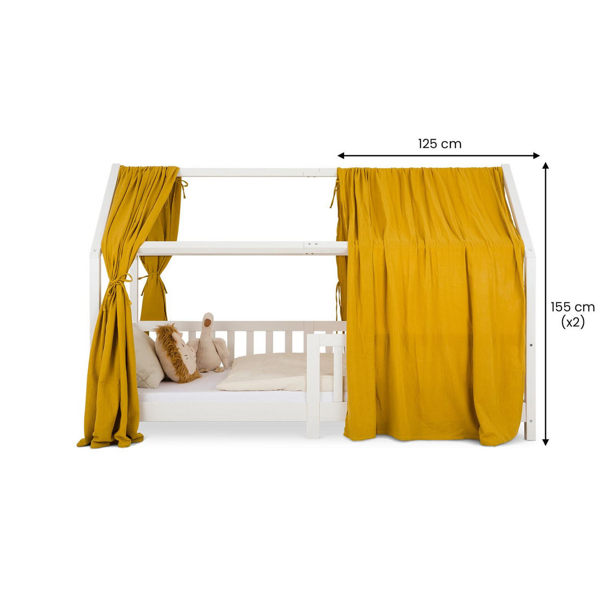 HAUSBETT-HIMMEL NENA gelb - Gelb, Textil - IDIMEX