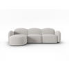ECKSOFA links Blair aus Chenille-Stoff silber meliert 4 Sitzplätze - Silberfarben, Textil (155/272cm) - Micadoni