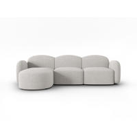 ECKSOFA links Blair aus Chenille-Stoff silber meliert 4 Sitzplätze - Silberfarben, Textil (155/272cm) - Micadoni