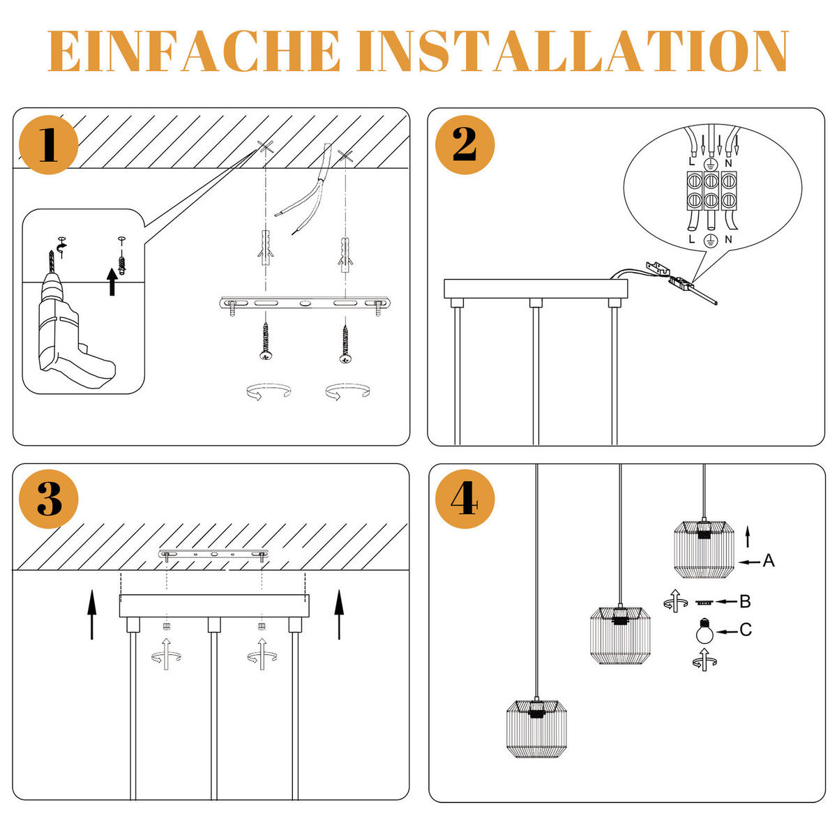 PENDELLEUCHTE Penelope 71/21/150 cm - Braun, Metall (71/21/150cm) - ZMH