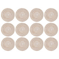 TISCHSET (12er Set) Sauvage - Weiß, Naturmaterialien (38/38cm) - BUTLERS