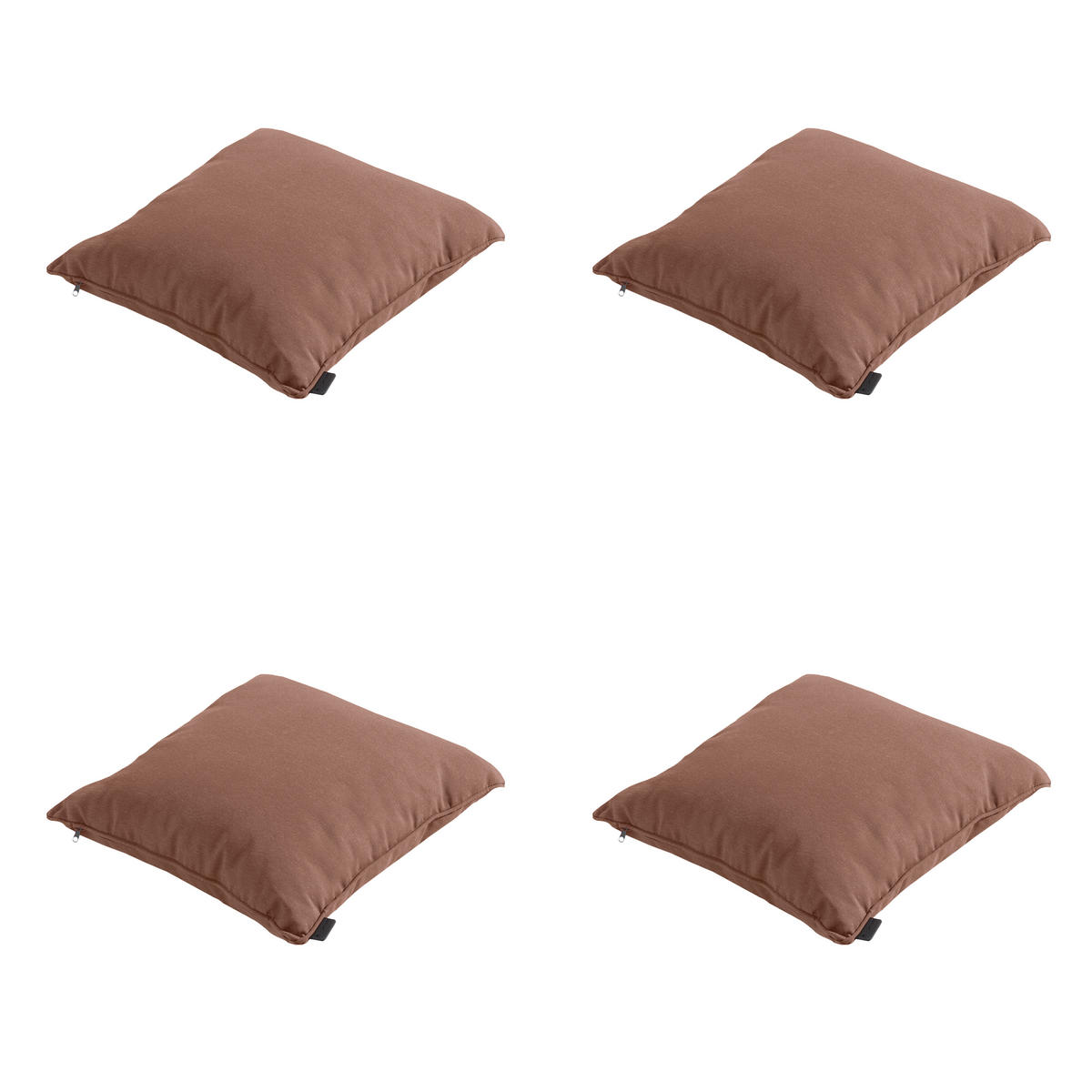 DEKORATIONSKISSEN Panama - Braun - 45/45/10 cm - 4er-Set - Braun, Textil (45/45cm) - Madison