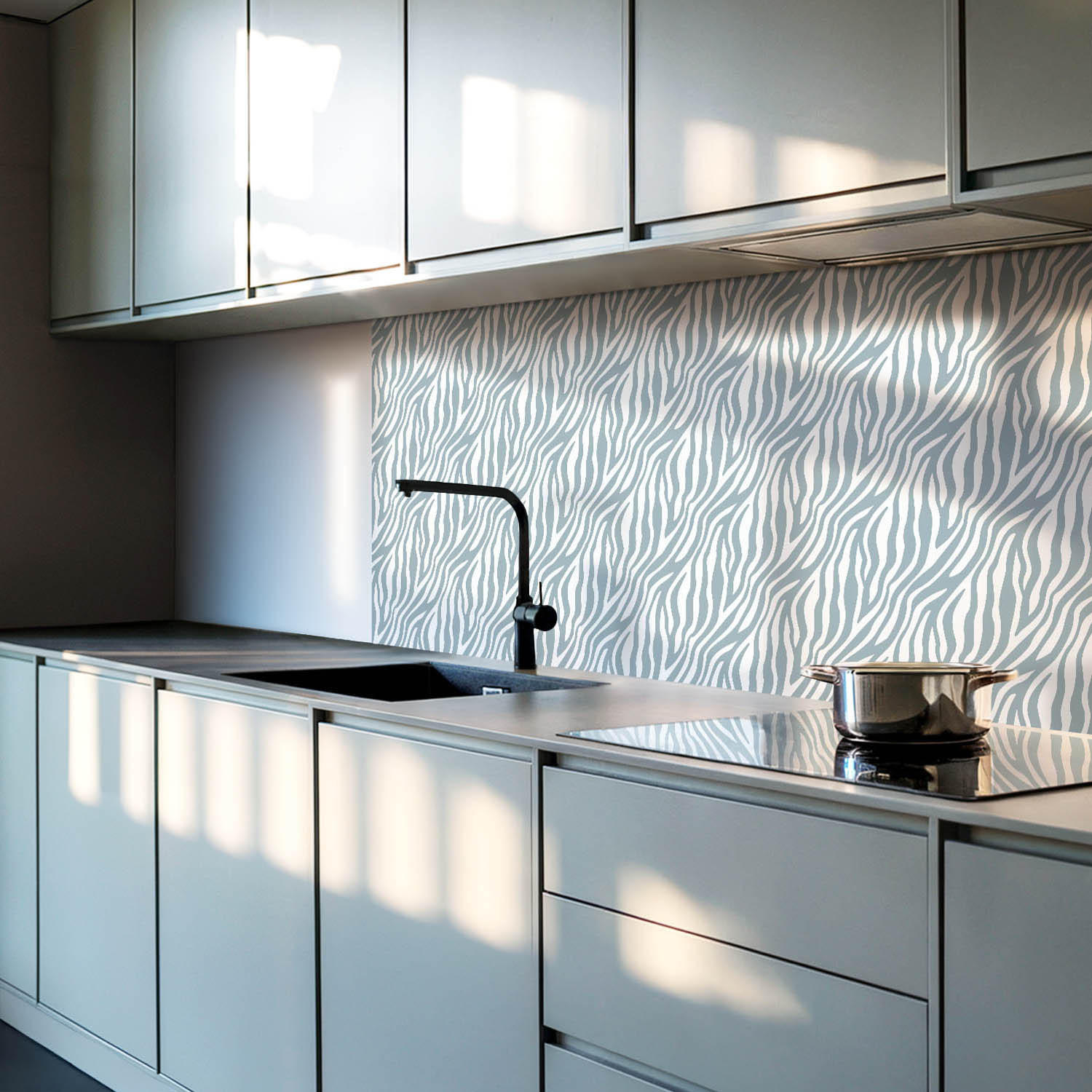 WANDPANEEL 20 Stück 20x20 cm selbstklebend Feravel - Türkis, Kunststoff (20/1.6/20cm) - Wallfluent