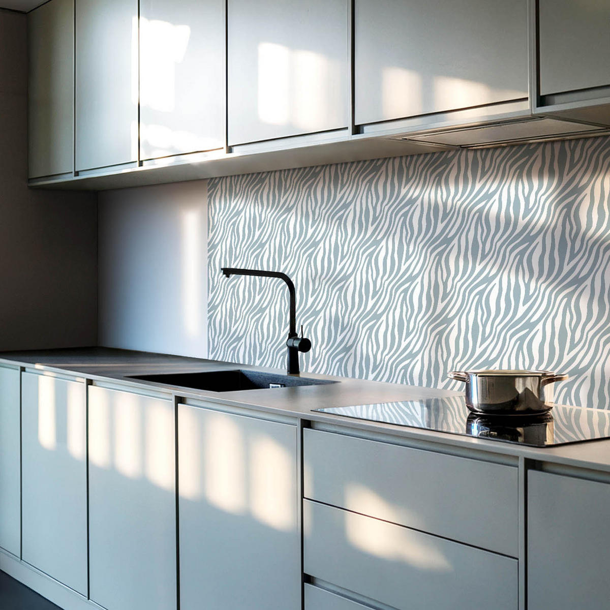 WANDPANEEL 20 Stück 20x20 cm selbstklebend Feravel - Türkis, Kunststoff (20/1.6/20cm) - Wallfluent