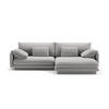 ECKSOFA rechts Torino aus strukturiertem Stoff hellgrau 4 Sitzplätze - Hellgrau, Textil (170/250cm) - Micadoni