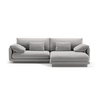 ECKSOFA rechts Torino aus strukturiertem Stoff hellgrau 4 Sitzplätze - Hellgrau, Textil (170/250cm) - Micadoni