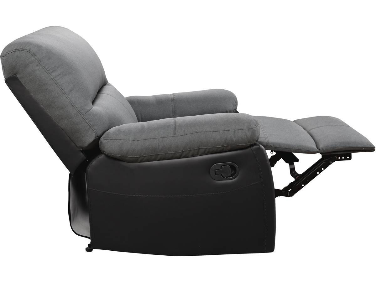 RELAXSESSEL Lincoln Schwarz/Dunkelgrau - Dunkelgrau/Schwarz, Kunststoff/Textil (90/103/89cm) - Habitat Garten