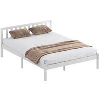 BETT 140x190 cm DE-14673 massives Kiefernholz mit Lattenrost Natur - Weiß, Holzwerkstoff (140/190cm) - ComfortXL