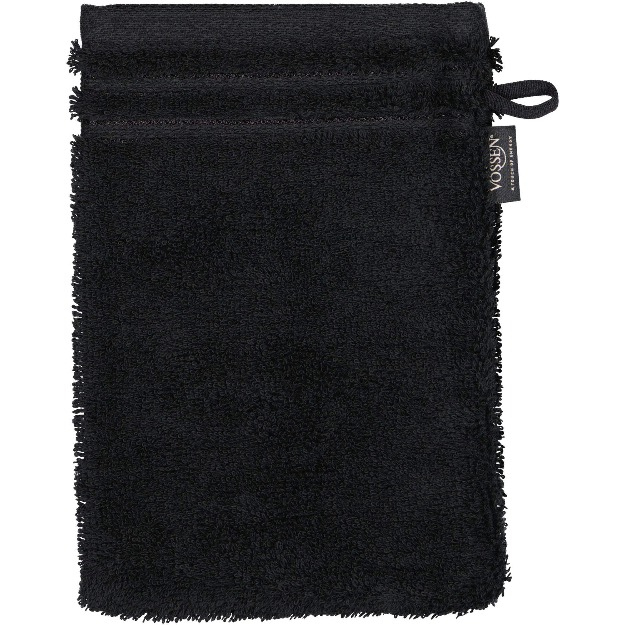 Vossen Waschlappen Schwarz 16x22 cm