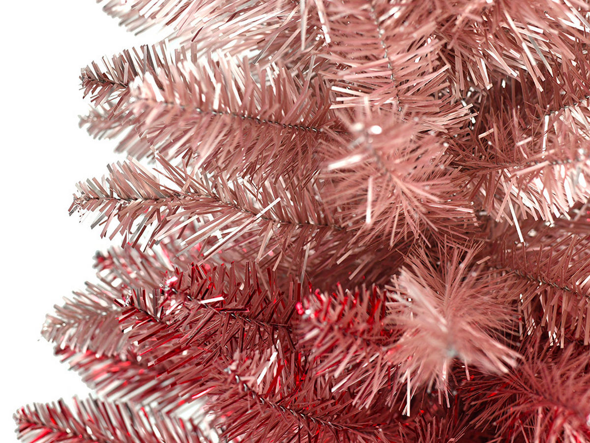 WEIHNACHTSBAUM künstlicher SID 180 cm, rot;pink;orange, 2D, 729 Zweige, inkl. Metallständer - Pink/Rot, Kunststoff/Metall (81/180cm) - LAALU