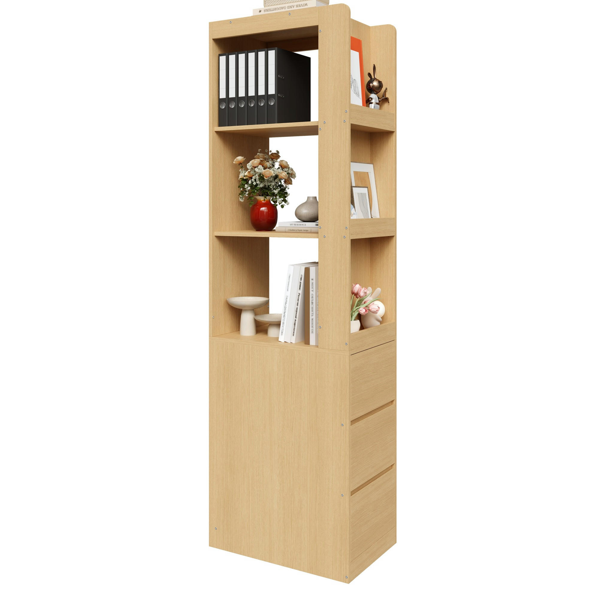 HIGHBOARD 200/40 cm Eichefarben aus Spanplatte mit 3 Schubladen - Eichefarben, Holzwerkstoff (40/200/60cm) - OKMYHOME
