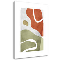 WANDBILD abstrakte boho formen - Grün, Textil (40/60cm) - Feeby