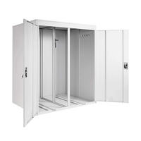 2ER-FAHRRADGARAGE rechteckig Hellgrau - Hellgrau, Metall (157/192/122cm) - MCW