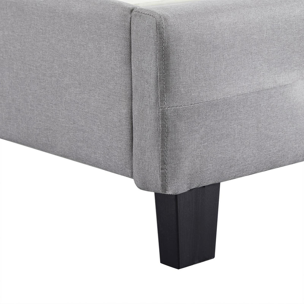 POLSTERBETT IOWA 140X200 CM - Grau, Textil (140/200cm) - CARO-Möbel