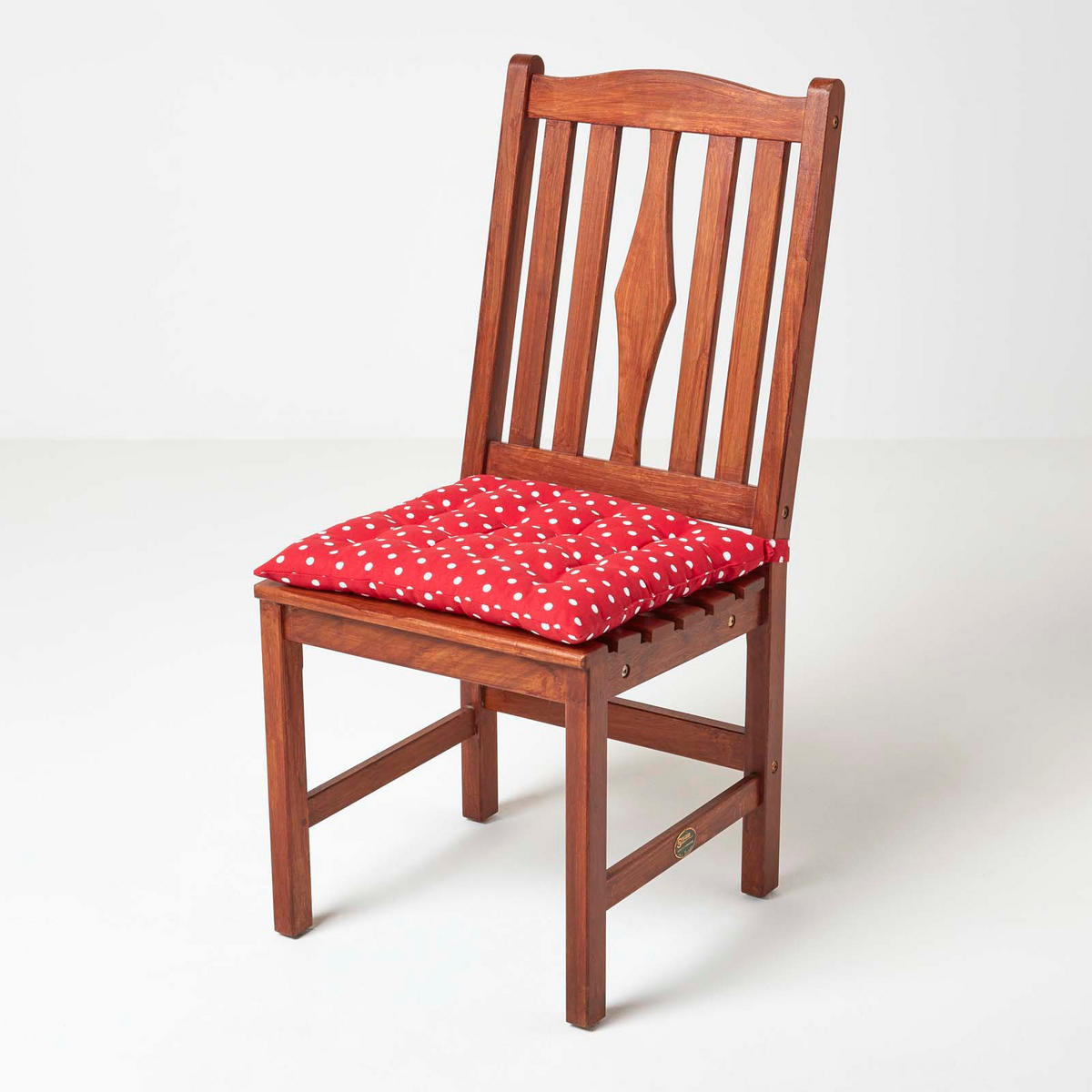 STUHLKISSEN 4er-Set, Polka Dots 40/40/5 cm - Rot, Textil (40/40/5cm) - Homescapes