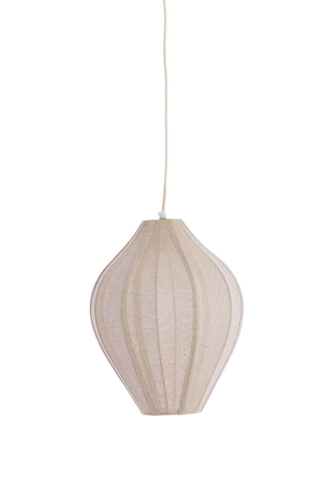 HÄNGELAMPE Pasto Weiß Ø31/38 cm - Weiß, Textil (31/31/38cm) - Light & Living